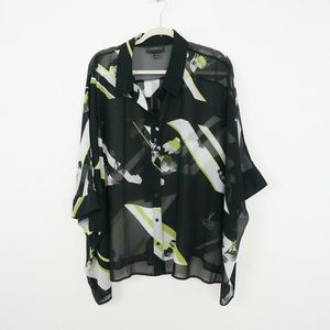 Lane Bryant Top Blouse Oversized Floral Print